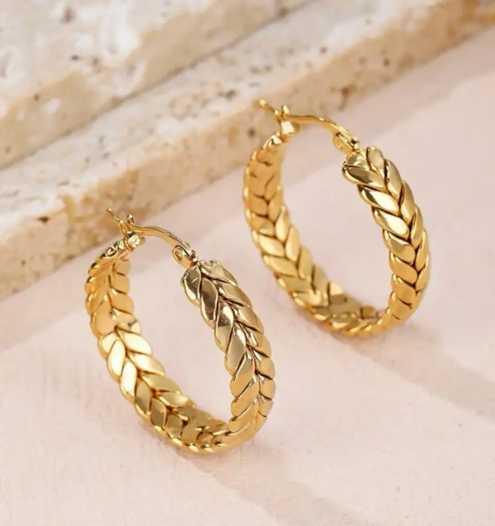 Gold Hoops Earring